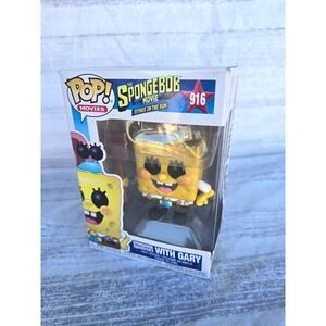 Funko Pop! Movies SpongeBob Movie #916 SpongeBob with Gary Vinyl Figure NIB